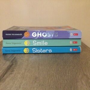 Smile, Sisters and Ghosts graphic novels by Raina Telgemeier elementary books